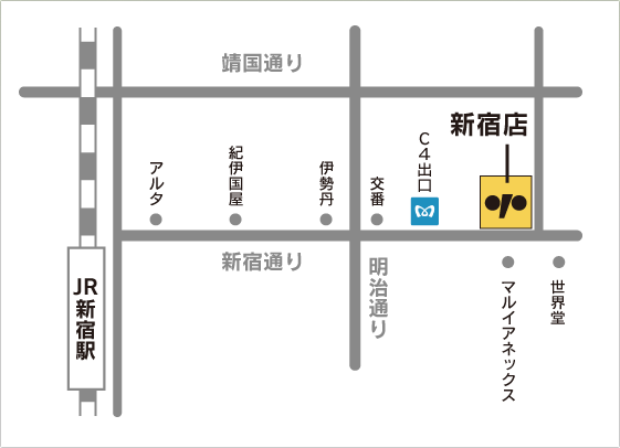 新宿店　地図